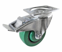 Easyroll 100mm Swivel Brake Plate Mount Castor I3 Series